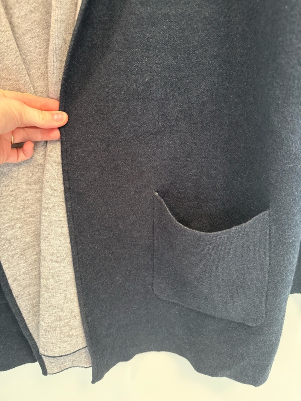 Magaschoni Reversible Cashmere-Blend Hooded Cardigan XL - Picture 4 of 4
